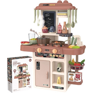 Set De Juegos De Cocina Para Niños Con Luz Y Accesorios De C Set De Juegos De Cocina Para Niños Con Luz Y Accesorios De C