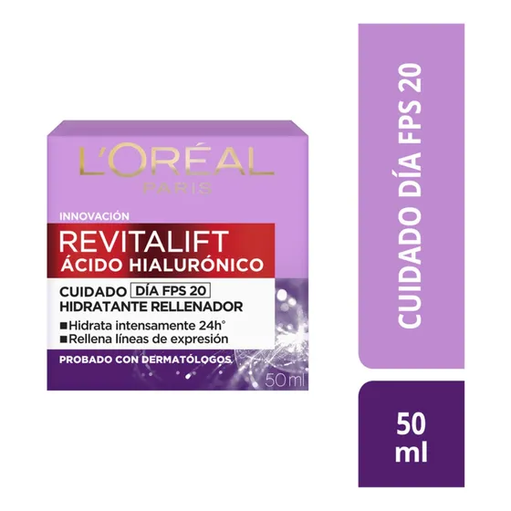 Crema Día Revitalift Anti Arrugas Acido Hialurónico L'Oreal Paris 50ml