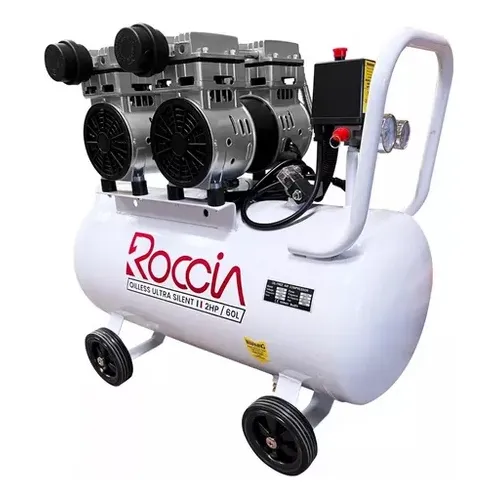 Compresor 60 Litros 2 Hp 2 Motores Silencioso Odontologia