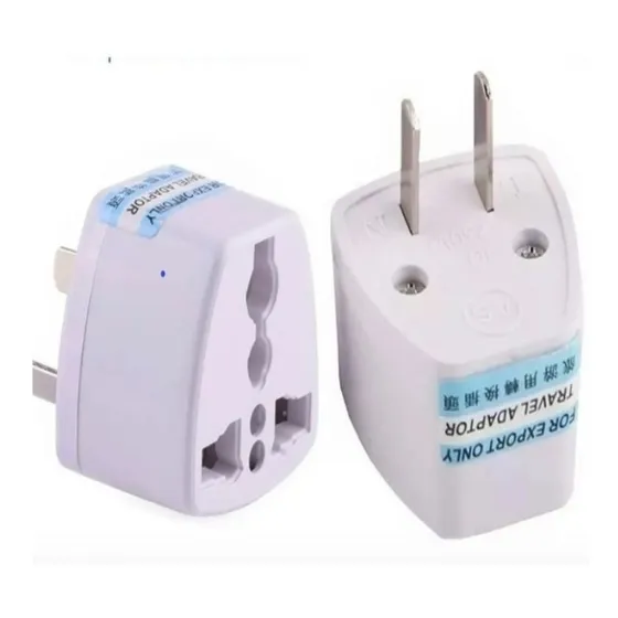 Adaptador Enchufe 2 Puntas A Americano 3 Puntas