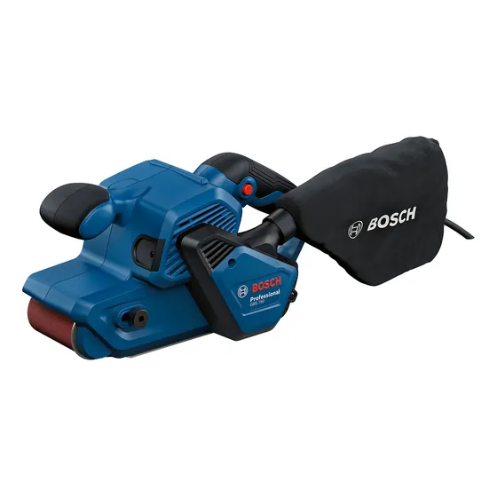 Lijadora Banda Bosch Gbs 750 850w + Colector De Polvo Color Azul