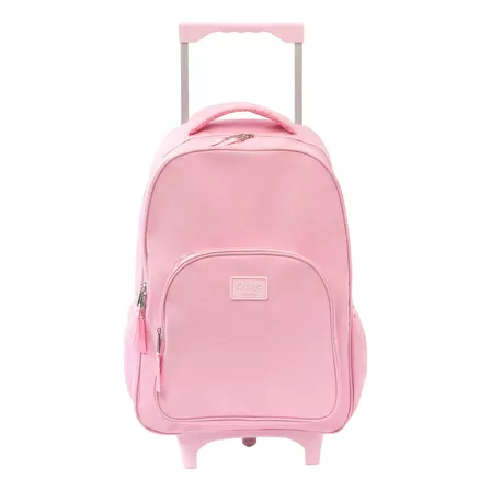 Mochila Escolar Filgo Starpak 18'' Carrito Colores Lisos Diseño De La Tela Rosa Pastel