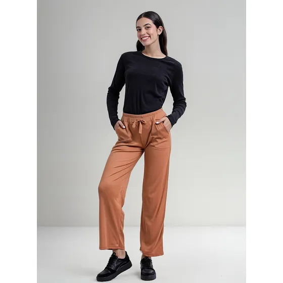 Pantalon Palazzo  Mujer Morley Marrón Lauper Sport