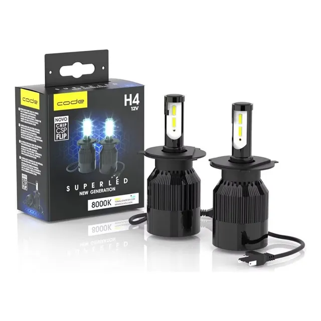 Kit Super Led Techone 8000k 12v H1 H3 H4 H7 H8 H11 Hb4