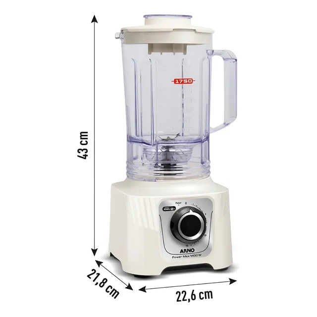 Liquidificador Arno Powermax 1400w Cor Marfim