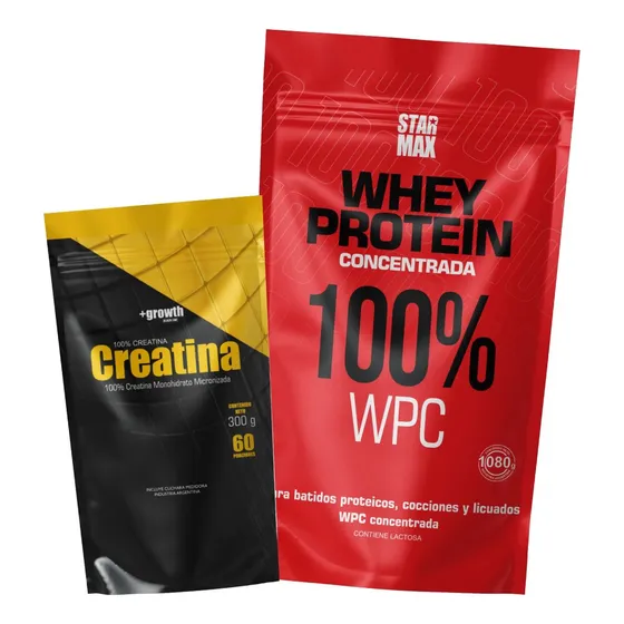 1k De Whey Protein Proteína Starmax + 1 Creatina Monohidrato