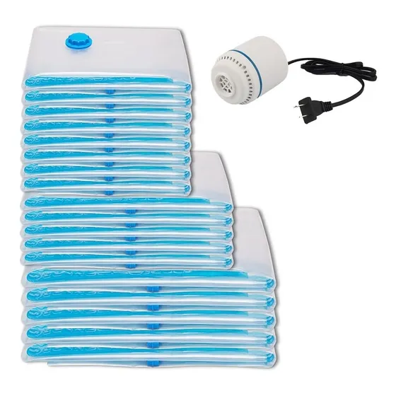 Bolsa De Almacenamiento Al Vacío Con Bomba Eléctrica 18pcs Hisemy