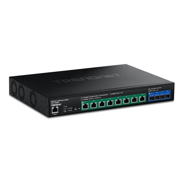 Switch Web Smart Trendnet De 12 Puertos 10g Poe++,