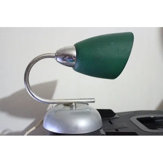 Lampara Usada De Mesa Vidrio Verde