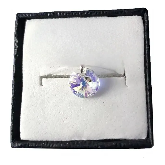 Punto De Luz Rivoli Cristal Genuino, Hilo Y Plata Fina 925