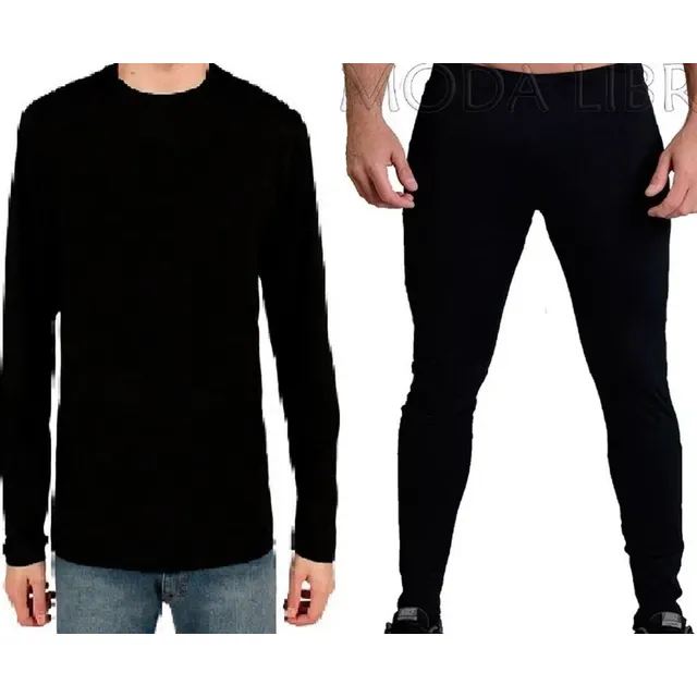 Combo Termico Remera + Calza Chupin Tiro Alto Hombre Xs- Xxl