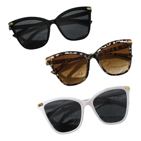 Lentes Sol Damas  Cat Eye Verano 2024 Pack De 3 Lentes
