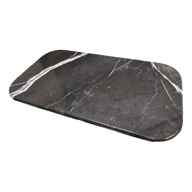 Tabla De Marmol Natural, Ideal Quesos, Negro Monterrey 35x20