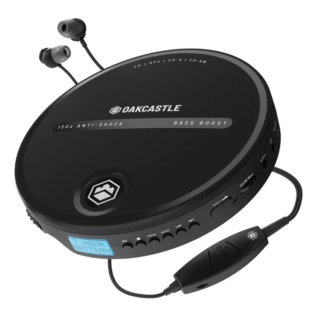 Reproductor De Cd Portátil Oakcastle Cd10 Con Batería De 7 H
