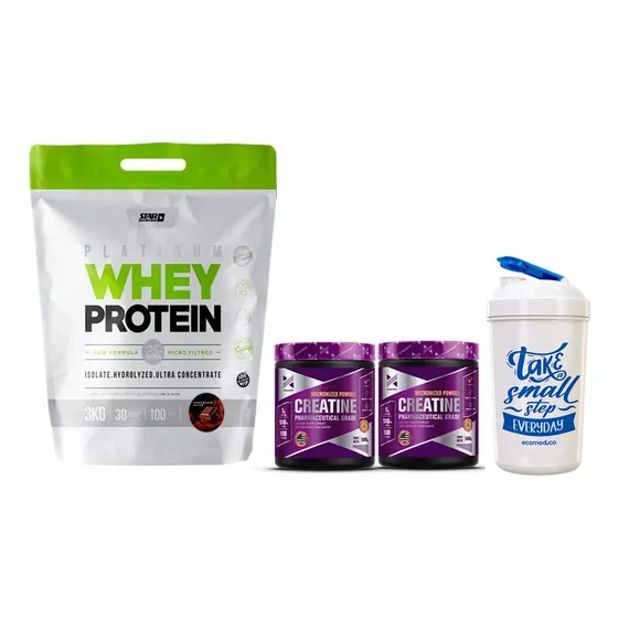 Whey Protein 3kg + Creatina X 1 Kg + Vaso Star Nutrition