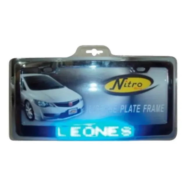 Leones Del Caracas Porta Placa Led Azul