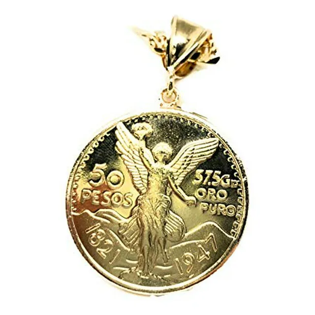 Collar Con Moneda Mexicana De Oro Centenario 