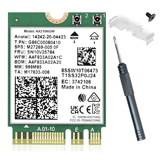 Tarjeta Wifi 6e Bluetooth Notebook Ax210ngw Tri-band Intel