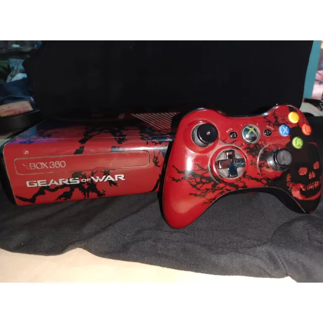 Consola Xbox 360 Slim 250gb Rgh Edicion Gears Of War Rojo