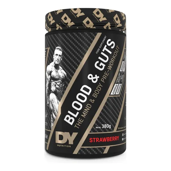 Blood & Guts Pre Workout 40 Serv, Dy Nutrition Pre Entreno Sabor Strawberry