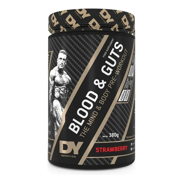Blood & Guts Pre Workout 40 Serv, Dy Nutrition Pre Entreno Sabor Strawberry