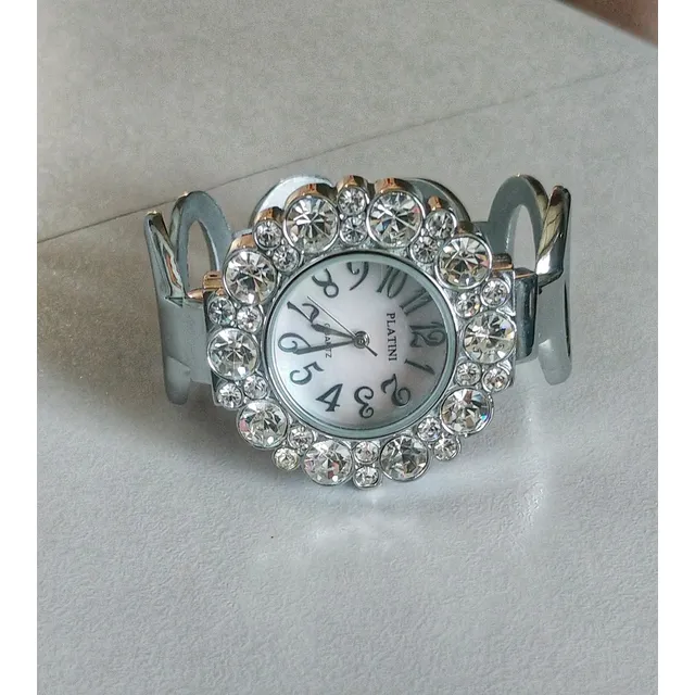 Reloj Brazalete Ajustable Platini Mod. 3950 Piedras Circones