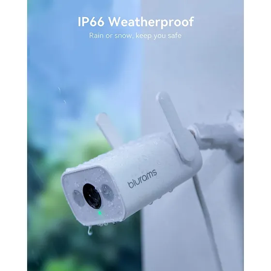 Cámara Wifi Seguridad Exterior Inalambrica Blurams Ac22 3mp