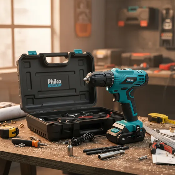 Kit Parafusadeira E Furadeira A Bateria 12v Maleta + Brocas