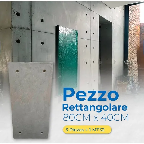 Piezas 3d Concreto Arquitectónico Deco Pezzo Retangolare