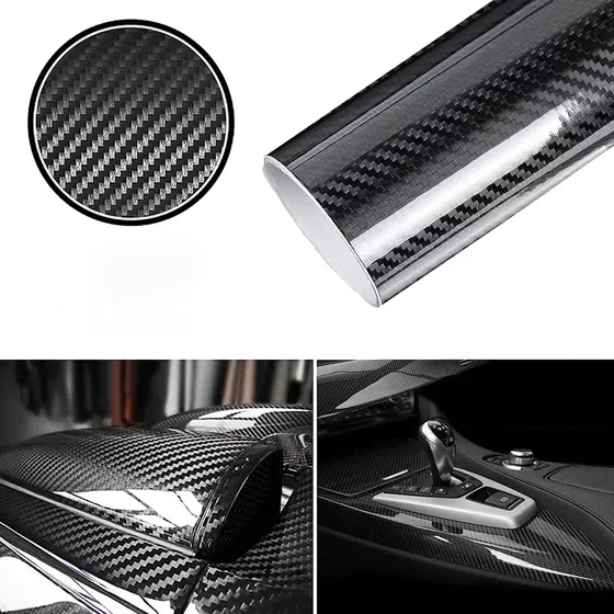 Vinilo Automotriz De Fibra De Carbono Impermeable 30 Cm X 30