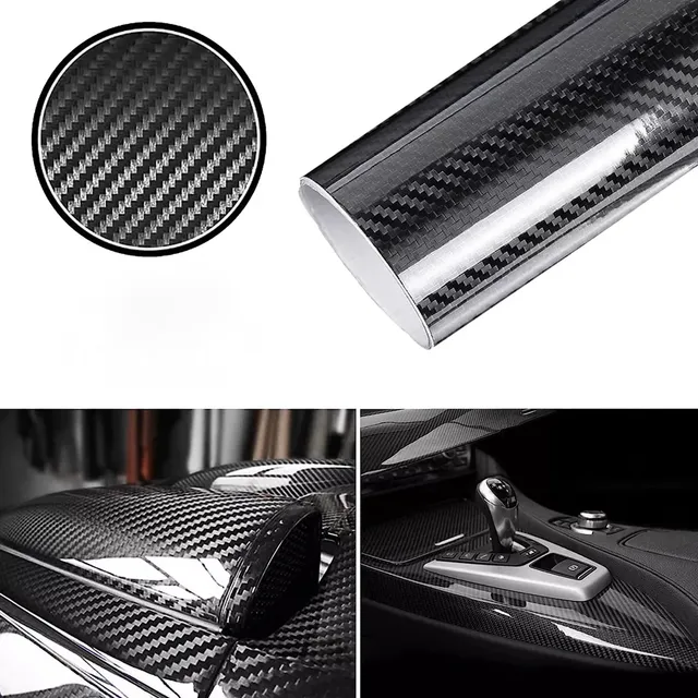 Vinilo Automotriz De Fibra De Carbono Impermeable 30 Cm X 30
