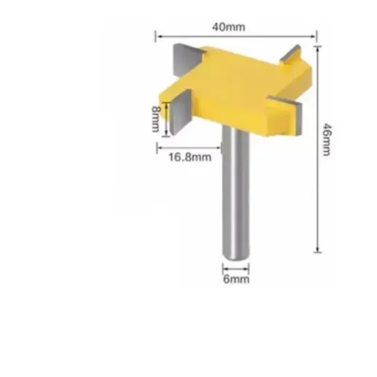 Fresa Recticado 8mm Bástago 6mm Cnc - Tugsteno Cobalto # 399