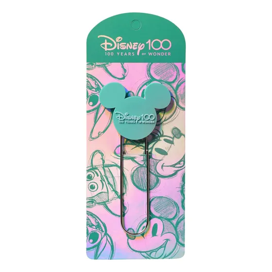 Paper Clip Mooving Disney 100 Años Jumbo X1 Aprieta Papel Color Turquesa