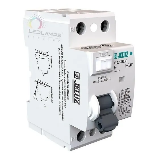 Disyuntor Diferencial Bipolar Jeluz / 25a - 40a