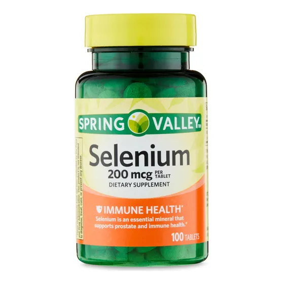 Selenio De 200 Mcg. 100 Capsulas. Spring Valley. Importadas