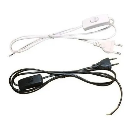 Cable Con Interruptor Llave Y Enchufe Ideal Lámpara Portátil