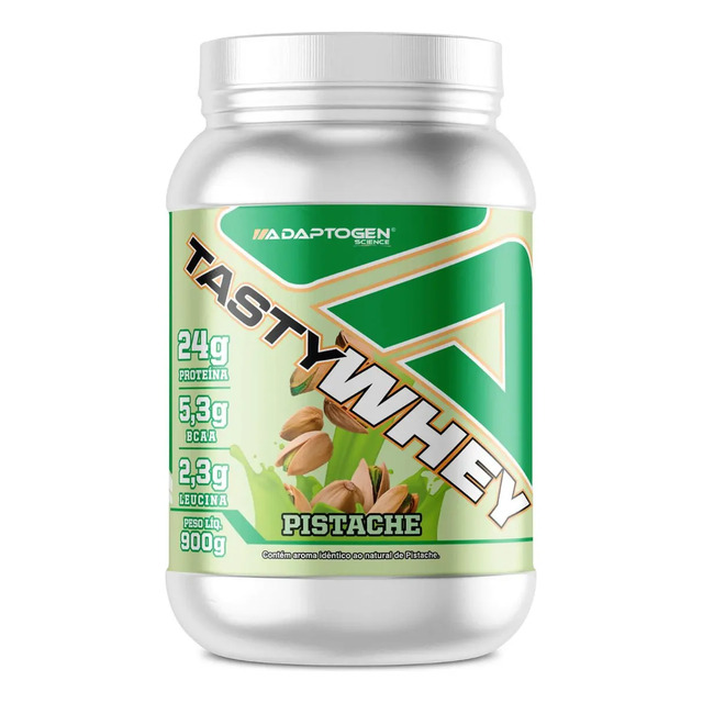 Suplemento Tasty Whey 3w Gourmet Whey Protein Adaptogen Science Pote 900g Sabor Pistache