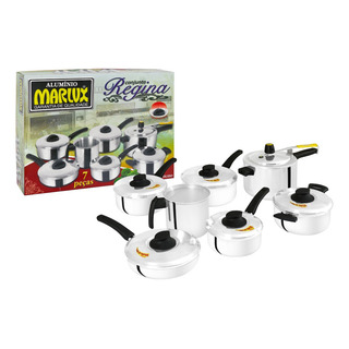 Conjunto De Panelas Regina 7 Pçs Alumínio Polido Marlux Conjunto De Panelas Regina 7 Pçs Alumínio Polido Marlux