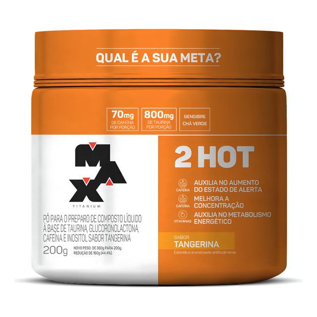 2 Hot - 200g - Max Titanium Sabor Tangerina 2 Hot - 200g - Max Titanium Sabor Tangerina