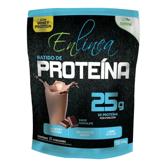 Batido Proteína Chocolate, Sin Azúcar, En Línea 350g Sabor Chocolate