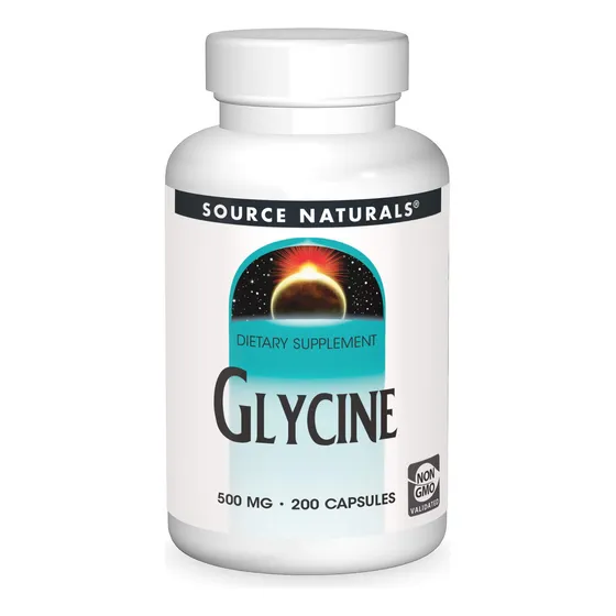 Suplemento Source Naturals Glicina 500 Mg - 200 Cápsulas