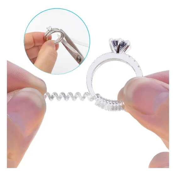 Ajustador De Anel Aliança Redutor Silicone Design Discreto