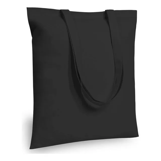 Bolsas De Tela Negra Reutilizable Para Compras, Paquete De 5