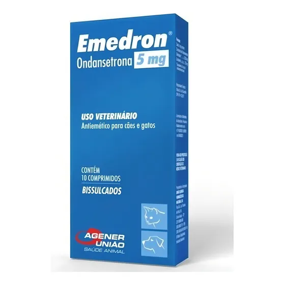Emedron 5 Mg- Antiemetico P/ Cães E Gatos Agener