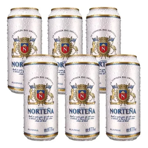 Cerveza Norteña Lata - 473 Ml X6