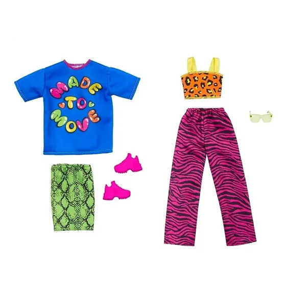 Conjunto vibrante de ropa y accesorios de Barbie Hjt36 Mattel