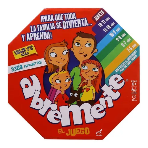 Juego De Mesa Novelty Abremente 3360 Preguntas Para Jugar
