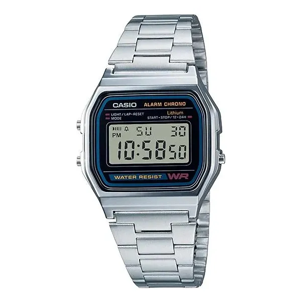 Reloj Casio A-158wa-1 Digital Acero Retro Original