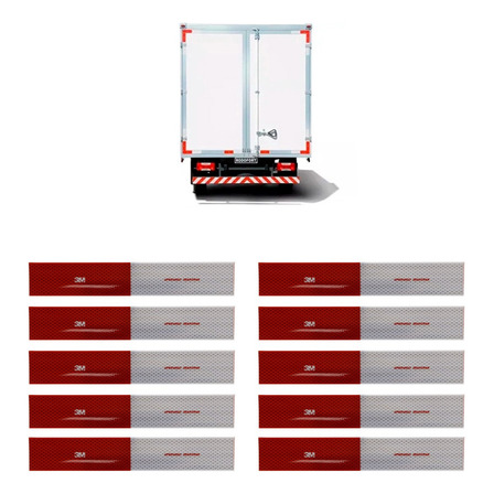 Kit Faixa Refletiva Lateral Caminhão Ônibus Van 3m 05x30 Kit Faixa Refletiva Lateral Caminhão Ônibus Van 3m 05x30