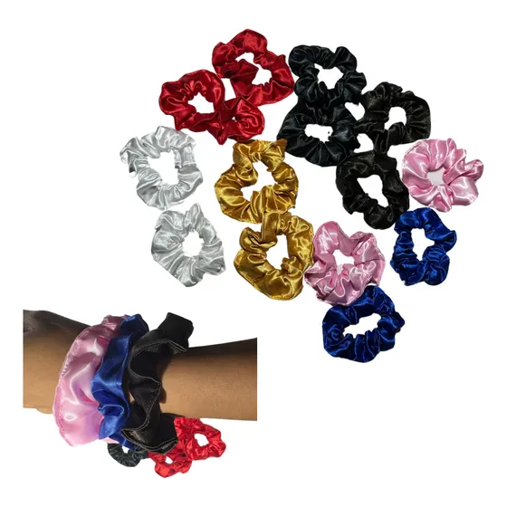 Coleros Colitas Scrunchies X2 En Satén Satín Cabello Sano Ms